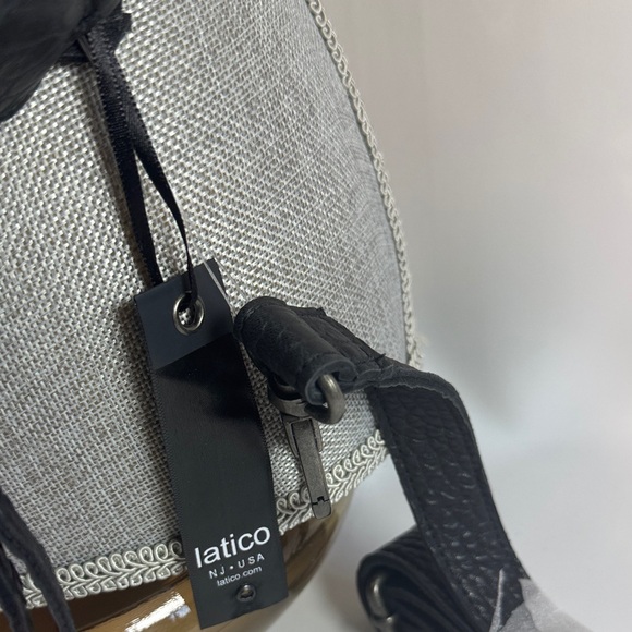 Latico Callie Leather Embossed Black Crossbody Sling Bag/Extra Patterned Strap - Picture 2 of 16